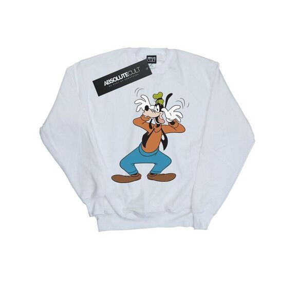 Disney Womens/Ladies Crazy Goofy Sweatshirt / White - Picture 1 of 3